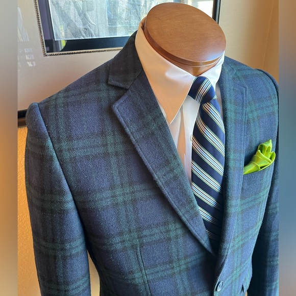 Ben Sherman Other - The Original Ben Sherman Wool Blend Blue, Green and Black Plaid Size XL (40R)